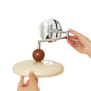 French-Style Cream-Patterned LED <b>Swing</b> <b>Arm</b> <b>Wall</b> <b>Lamp</b> Simple Modern Vintage Reading <b>Lamp</b> Rotatable <b>Arm</b> Bedroom Bedside Dimmable - Product Image 6