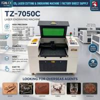 Graveur laser CO2 7050 haute précision, directement de l'usine, pour bois, acrylique, pierre, contreplaqué, MDF, papier, revendeurs OEM, DXF/PLT, Wi-Fi/USB