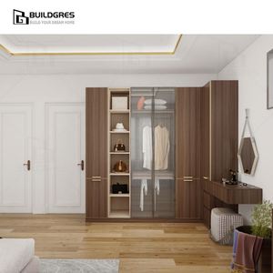 Buildgres-<span class=keywords><strong>Armoire</strong></span> d'angle ajustée avec miroir, design personnalisé peu encombrant pour petite <span class=keywords><strong>armoire</strong></span> de chambre à coucher - Product Image 4