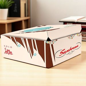 Hình chữ nhật và hình vuông bánh Bánh hộp bán buôn tùy chỉnh thực phẩm hộp cupcakes giấy Board handmade sô cô la hộp <span class=keywords><strong>Cube</strong></span> - Product Image 5