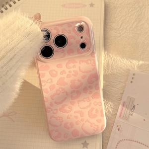 Coque de protection antichoc pour iPhone 16 Pro Max, motif léopard rose, ouvertures précises, couverture intégrale - Product Image 1