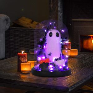 Boîte à musique Ins Fashion Halloween <span class=keywords><strong>Ghost</strong></span> Design Led String Glass Dome Desktop Decoration Glass - Product Image 5