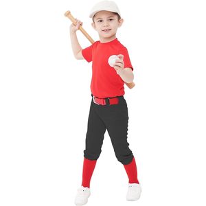 Pantalones de béisbol QBK con 2 calcetines y 1 cinturón para niños, conjunto informal de algodón, talla 2-17 años - Product Image 2