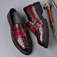 Chaussures en cuir artificiel de luxe pour hommes, best-sellers, mocassins décontractés, style italien, pour les fêtes ou le bureau