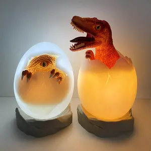 3D Printing Dinosaur Egg Lamps Remote Control Bedroom Ambient Dragon Night Light