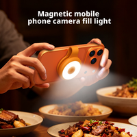 Lampe d'appoint magnétique portable 2026 pour téléphone portable, miroir selfie arrière, assistant photographique, clip de prise de vue, lumière LED de remplissage nocturne
