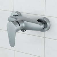 Mitigeur de douche thermostatique mural chromé pour hôtel, 2 voies, robinetterie de bain et de douche apparente