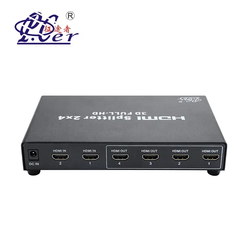 Factory Price 1.4v 4K*2K Full Matrix HDMI Selector 2x4 HDMI Switcher with Remote Control