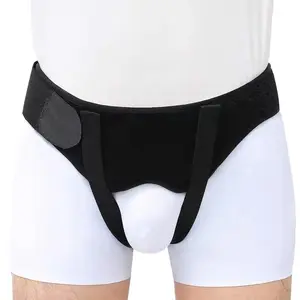 Coussinets de compression bi-latéraux de soutien de l'aine de stomie médicale pour hommes ceinture de hernie inguinale