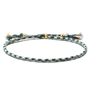 <span class=keywords><strong>Bracelet</strong></span> avec corde en <span class=keywords><strong>fil</strong></span> <span class=keywords><strong>de</strong></span> <span class=keywords><strong>soie</strong></span> pour femmes, bijou fait main, fin et réglable, à la mode, noir, bleu - Product Image 1