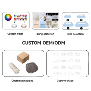 Petopia เตียงสุนัขทรงสี่เหลี่ยมผ้าลินินผ้าฝ้ายพร้อมซิปถอดออกได้หรูหราขนาดใหญ่เป็นพิเศษเป็นมิตรกับสิ่งแวดล้อม - Product Image 4