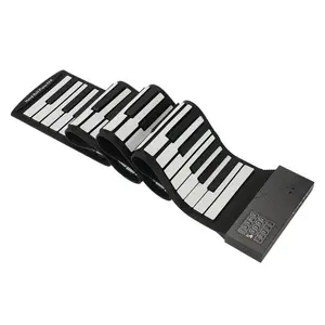 पोर्टेबल यूएसबी मिडी रोल-अप 88 मानक चाबियाँ लचीला नरम कुंजीपटल पियानो