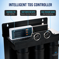 Máquina Compacta de Ósmosis Inversa Comercial de 600 GPD, Agua Alcalina, Autolimpieza, TDS Ajustable, Equipo de Purificación de Agua