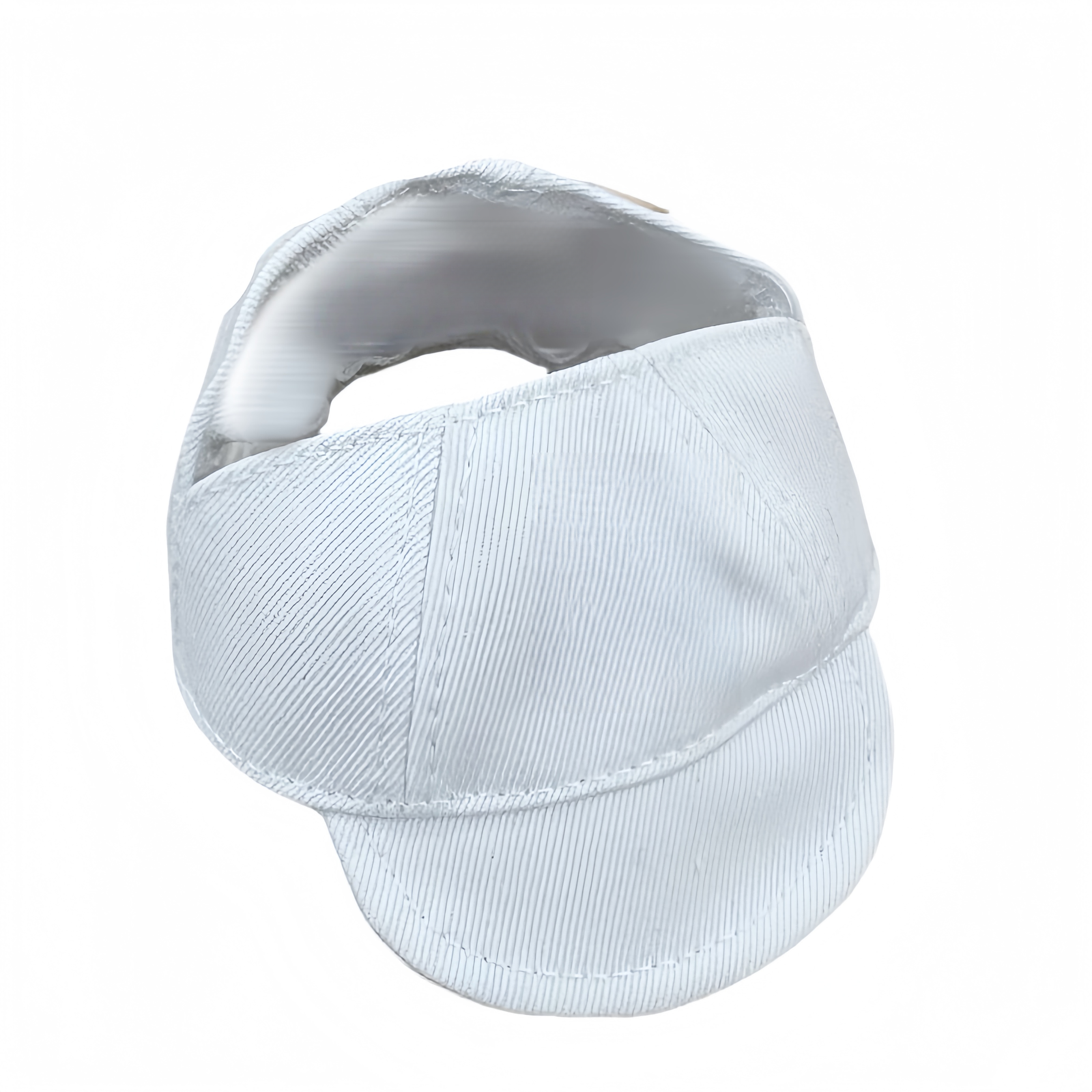 Open-mouth baseball cap - white