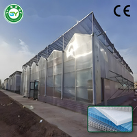 Klimaatbestendige polycarbonaat kas-kit met ventilatie-, koel- en irrigatiesystemen
