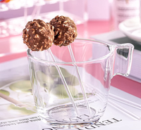 Bâtonnets de 6 pouces réutilisables en acrylique transparent pour sucettes, cake pops, bâtonnets longs pour remuer, pour gâteaux de remise de diplôme, décorations de cupcakes