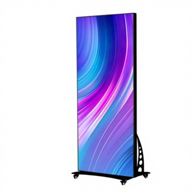 P1.86 Movable Indoor Digital Video LED Poster Display for Retail Store Airport Elevator Advertising Events