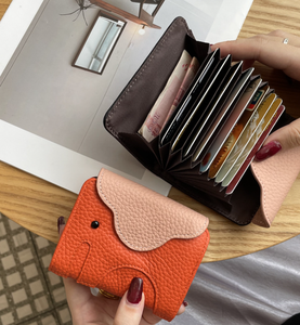 Nouveau Porte-cartes élégant en cuir véritable Togo pour femme 2026, avec porte-permis de conduire et multiples fentes pour cartes - Product Image 4