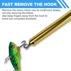 YUEYANG 쉬운 fishhook 리무버 새로운 낚시 도구 태클 곤충 분리기 휴대용 추출기 T 자형 알루미늄 낚시 미끼 제거제