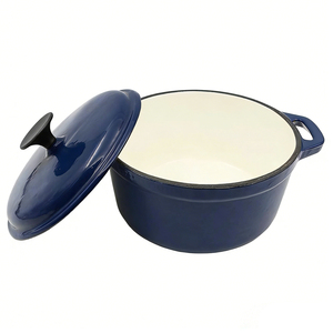 <span class=keywords><strong>Cocotte</strong></span> ronde <span class=keywords><strong>en</strong></span> <span class=keywords><strong>fonte</strong></span> émaillée antiadhésive, <span class=keywords><strong>compatible</strong></span> avec tous les types de cuisinières, conservant la chaleur - Product Image 3
