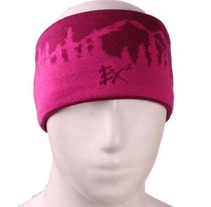 <span class=keywords><strong>Bandeau</strong></span> d'hiver en laine mérinos doublée de polaire douce et chaude avec logo jacquard personnalisé - Product Image 2