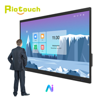 Tableau interactif intelligent pour l'enseignement, écran tactile numérique plat de 65, 75 et 86 pouces, tableau blanc interactif