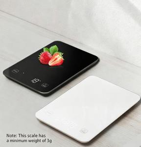 Balance de cuisine numérique avec surface en verre, écran LCD, précision 1g, résistante aux éclaboussures, balance pour peser les aliments - Product Image 5