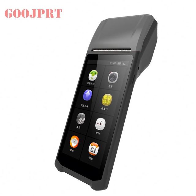 4G Mobile Internet Barcode Scanner 2D Android 8.1 Pda Thermal Printer 5.5 Inch Touch Screen Handheld POS Printer