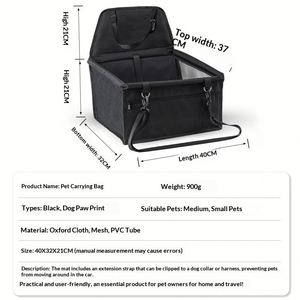 Sac et Tapis de Voiture pour Animaux de Compagnie en Tissu Oxford avec Verrou de Sécurité, Logo Patte/Os, Grande Capacité, Anti-Salissure, Utilisation Extérieure pour Chats et Chiens - Product Image 4