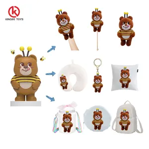 Peluche basse quantité minimale de commande au design personnalisé pour 0-24 mois et 2-4 ans 11-30cm de hauteur remplie de peluche personnalisée en coton PP