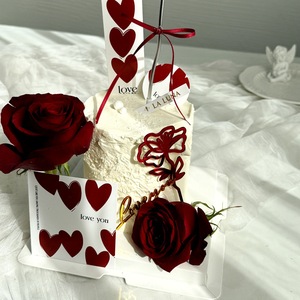 Decoraciones de Pastel para el Día de San Valentín con Miel y Dulzura, Tarjetas Acrílicas en Forma de Corazón, Adornos para Pastel para Decoración de Fiestas de Boda - Product Image 3