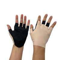 Gants de sport cyclisme demi-doigts avec coussinet élastique au dos de la paume, design durable toutes saisons pour la course, le vélo et la moto