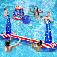 Jeux de piscine gonflables Ensembles de basket-ball et de volley-ball Terrain de volley-ball Jeu d'été Piscine flottante Jouet Jeux de piscine