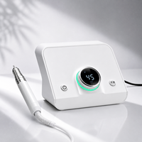 Ponceuse à ongles professionnelle sans balais 45000 tr/min 85W avec écran HD et pédale, vitesse variable, pour salon de manucure et pédicure