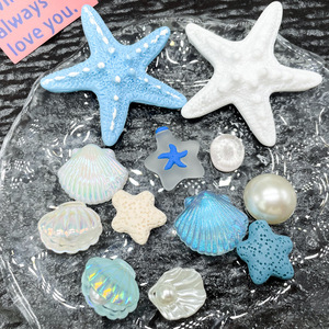 Accesorios de resina de estrella de mar <span class=keywords><strong>grandes</strong></span> transfronterizos para DIY, fundas de teléfono móvil, zapatillas con orificios, horquillas y accesorios para el cabello, material para accesorios - Product Image 1