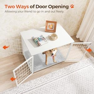 Heavy Duty Metal and Wood End Table with Cushion Double Doors Customizable Color Wall Mounted Storage Rack for Microwave Use - Product Image 4