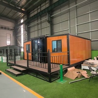Maison conteneur préfabriquée de 20, 30 ou 40 pieds, avec salle de bain et cuisine, 2 chambres