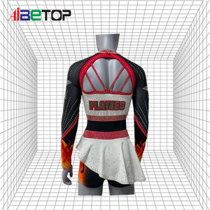 Vestido de animadora y falda de animadora para mujeres y niñas con diamantes de imitación Diseña tu propio atuendo de animadora - Product Image 4