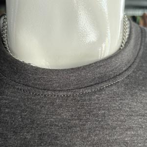 Impressão personalizada Pescoço Etiqueta Tag Tamanho Poliéster 25% Algodão 50% <span class=keywords><strong>Viscose</strong></span> 25% Tri <span class=keywords><strong>Blend</strong></span> Gráfico Heather Cinza Camiseta - Product Image 3