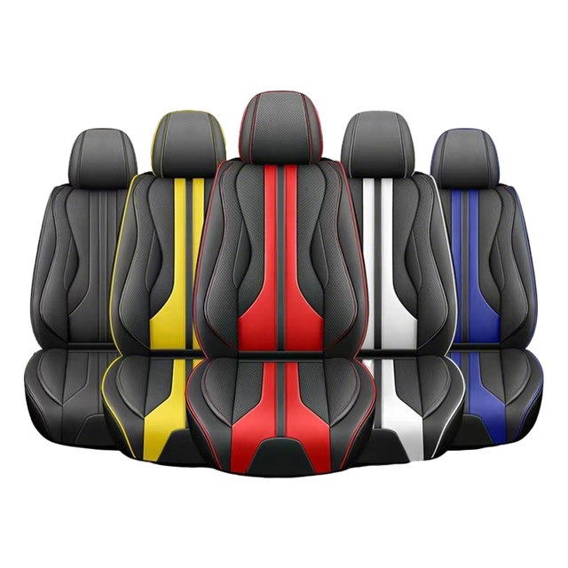 Custom Car Seat Covers Full Set Luxury PU Leather Car Seat Cushions Waterproof Universal Fit for Cars