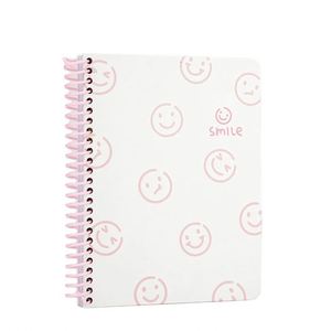 Carnet A5 à spirale pour étudiants, couverture rigide, 100 feuilles, style souriant, personnalisable (couleur et logo), vente en gros - Product Image 1