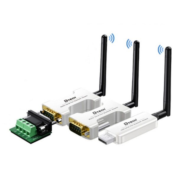 Dtech Durable USB/RS232/485 to BT Wireless Serial Port Adapter