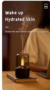 Portable Oil Diffuser <b>Air</b> <b>Humidifier</b> Candle Light Aroma Diffuser LED Night Light USB Charging Customizable logo and P Box - Product Image 3