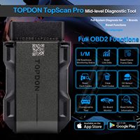 Outil de diagnostic de niveau intermédiaire TOPDON TopScan Pro avec 13 fonctions de réinitialisation pour plus de 70 marques, compatible iOS et Android