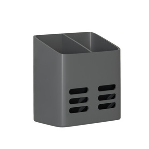 Support de rangement mural en plastique pour salle de bain Ao Xi, avec ventouse, pour brosses à dents et dentifrice, gris, organisateur pour cuisine et salle de bain - Product Image 1