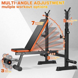 CZFIT Set de Banco de Levantamiento de Pesas con Soporte para Barra, para Ejercicios de Piernas y Sentadillas, Banco Ajustable para Levantamiento de Pesas - Product Image 4