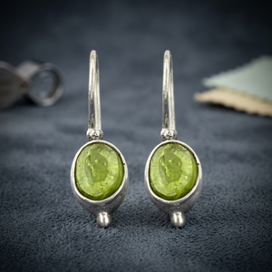Pendientes de gota de moda de Plata de Ley 925 con piedras preciosas verdes para mujer, joyería de moda - Product Image 2