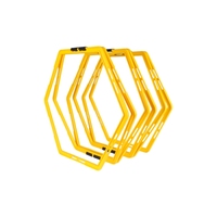 Fabricant direct d'usine, vente en gros, matériau PP, marque OEM, anneaux d'agilité hexagonaux durables, échelle de coordination, entraînement sportif