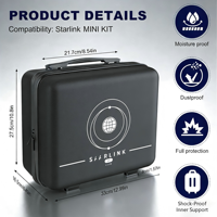 Étui de voyage Starlink Mini, coque rigide EVA, antichoc, étanche, sac de rangement protecteur, organisateur avec sangle de bagage