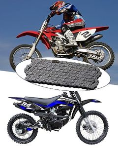 Cadena de transmisión 428 de 122 eslabones con 5 eslabones maestros para mini motos de cross de <span class=keywords><strong>125cc</strong></span>, 150cc, 200cc, Go-Karts, <span class=keywords><strong>ATV</strong></span> y Quads de alta resistencia, directo de fábrica - Product Image 4